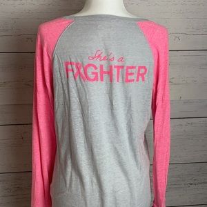 Under Armour Heat Gear “She’s A Fighter” Long Sleeve Tee Size Large